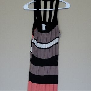 Robbie Bee Colorful Striped Midi Dress